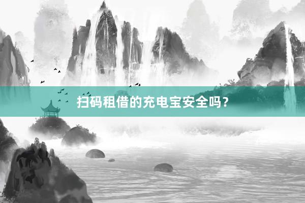 扫码租借的充电宝安全吗？