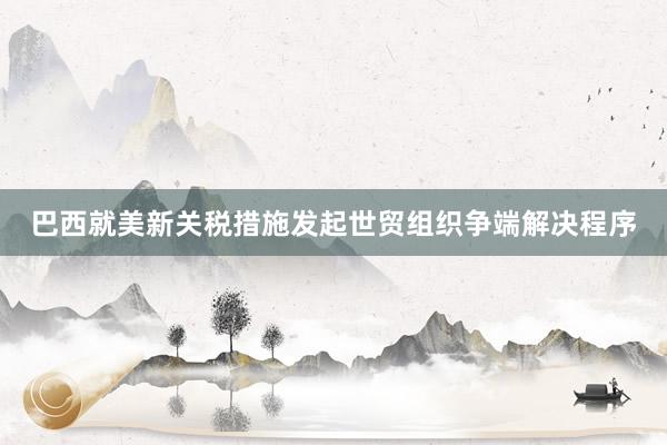 巴西就美新关税措施发起世贸组织争端解决程序