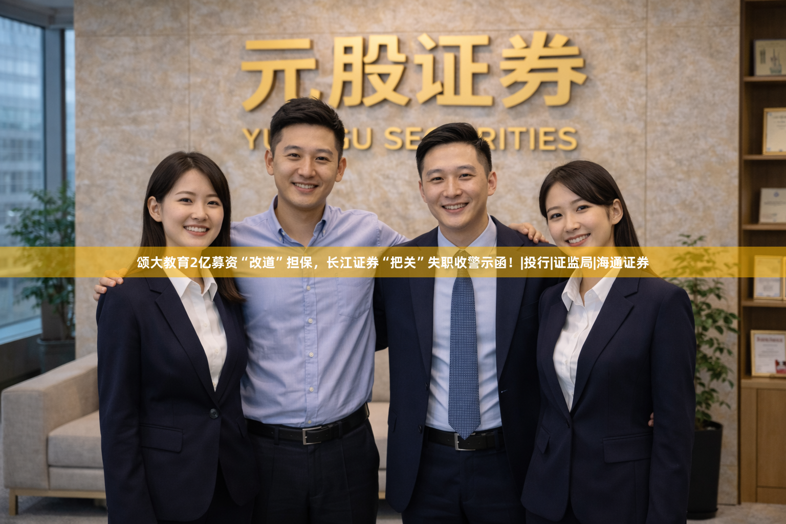 颂大教育2亿募资“改道”担保，长江证券“把关”失职收警示函！|投行|证监局|海通证券