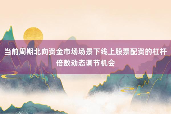当前周期北向资金市场场景下线上股票配资的杠杆倍数动态调节机会