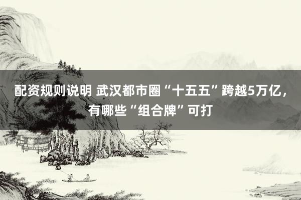 配资规则说明 武汉都市圈“十五五”跨越5万亿，有哪些“组合牌”可打