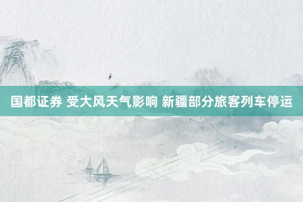 国都证券 受大风天气影响 新疆部分旅客列车停运