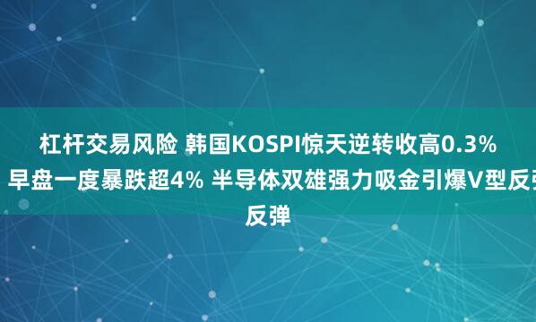 杠杆交易风险 韩国KOSPI惊天逆转收高0.3%！早盘一度暴跌超4% 半导体双雄强力吸金引爆V型反弹