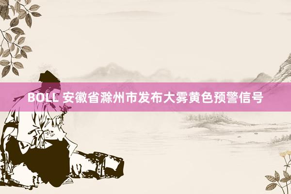 BOLL 安徽省滁州市发布大雾黄色预警信号